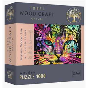 Puzzle 1000 el. Drewniane Kolorowe Koty-28787