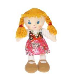 Lalka Miękka Góralka różowa sukienka Średnia 3889-26663